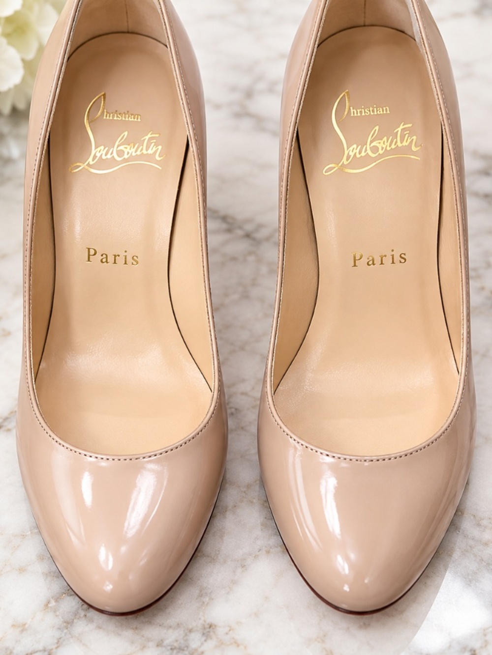 100% Authentic Christian Louboutin Simple Patent Leather Pumps